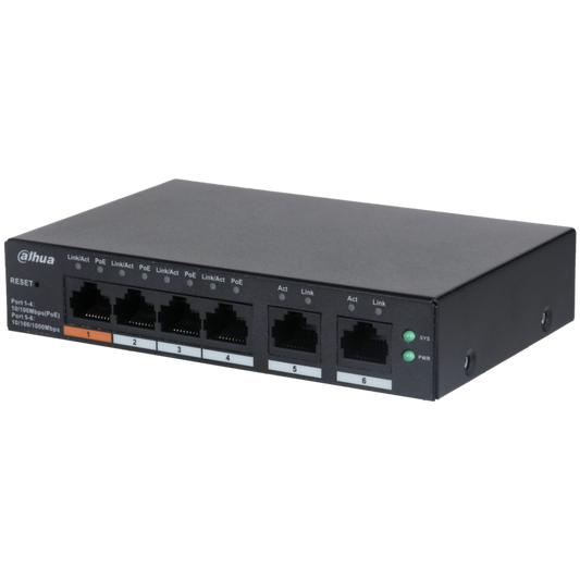 Dahua 4 POE 6-Port Cloud Managed Switch DH-CS4006-4ET-60