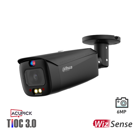 Dahua 6MP TiOC 3.0 AcuPick Fixed 2.8mm Bullet Security Camera Black DH-IPC-HFW3649T1-AS-PV-ANZ-S2-BLK