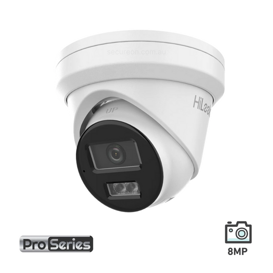 HiLook PRO 8MP 4K Smart Hybrid Light 2.8mm Turret IPC-T383H-MU