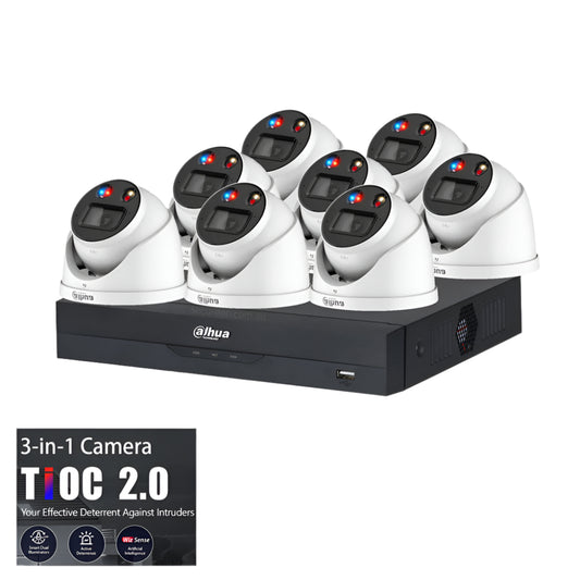 Dahua TiOC Advanced 2.0 Kit 8 Cam 8MP WizSense Security System Kit