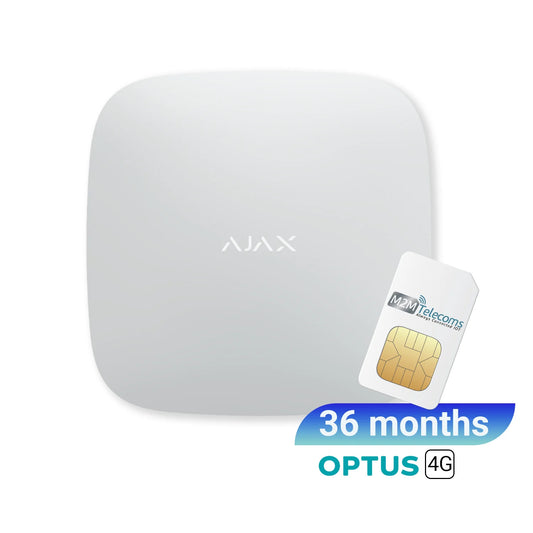 AJAX Hub 2 (4G) (White) OPTUS 4G SIM Included (36 months plan) AJAX#80019