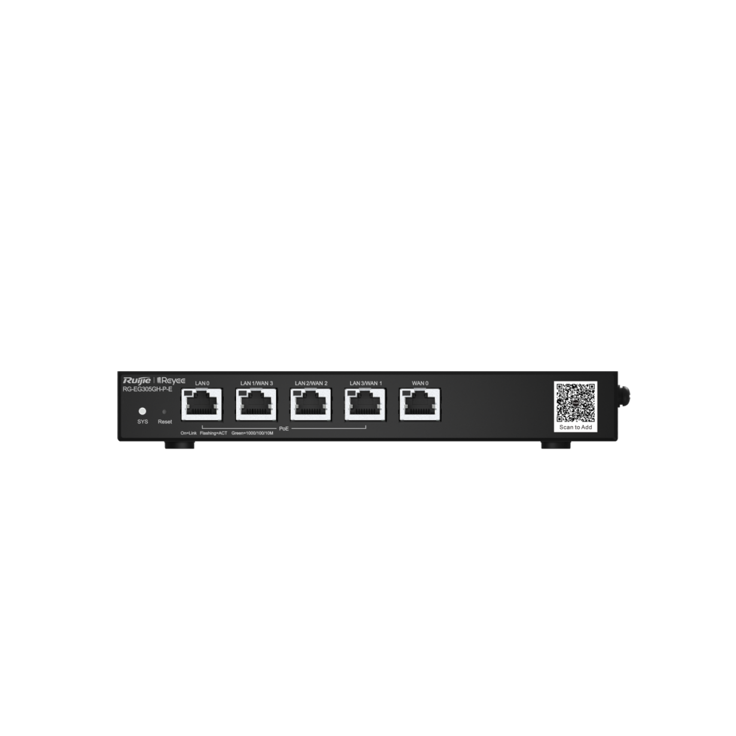 Ruijie Reyee 5-Port High-Performance Cloud Managed PoE Office Router RG-EG305GH-P-E Ruijie Reyee 5-Port High-Performance Cloud Managed PoE Office Router RG-EG305GH-P-E