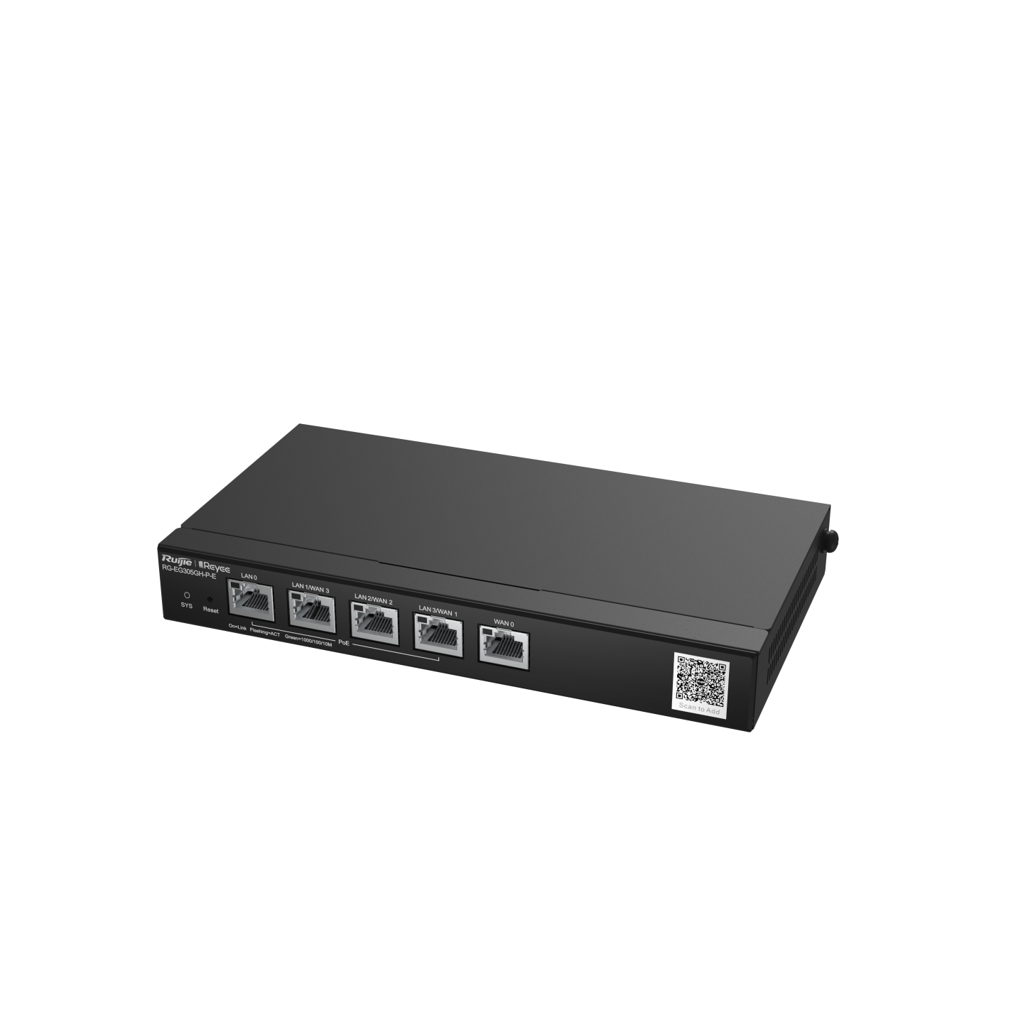 Ruijie Reyee 5-Port High-Performance Cloud Managed PoE Office Router RG-EG305GH-P-E Ruijie Reyee 5-Port High-Performance Cloud Managed PoE Office Router RG-EG305GH-P-E