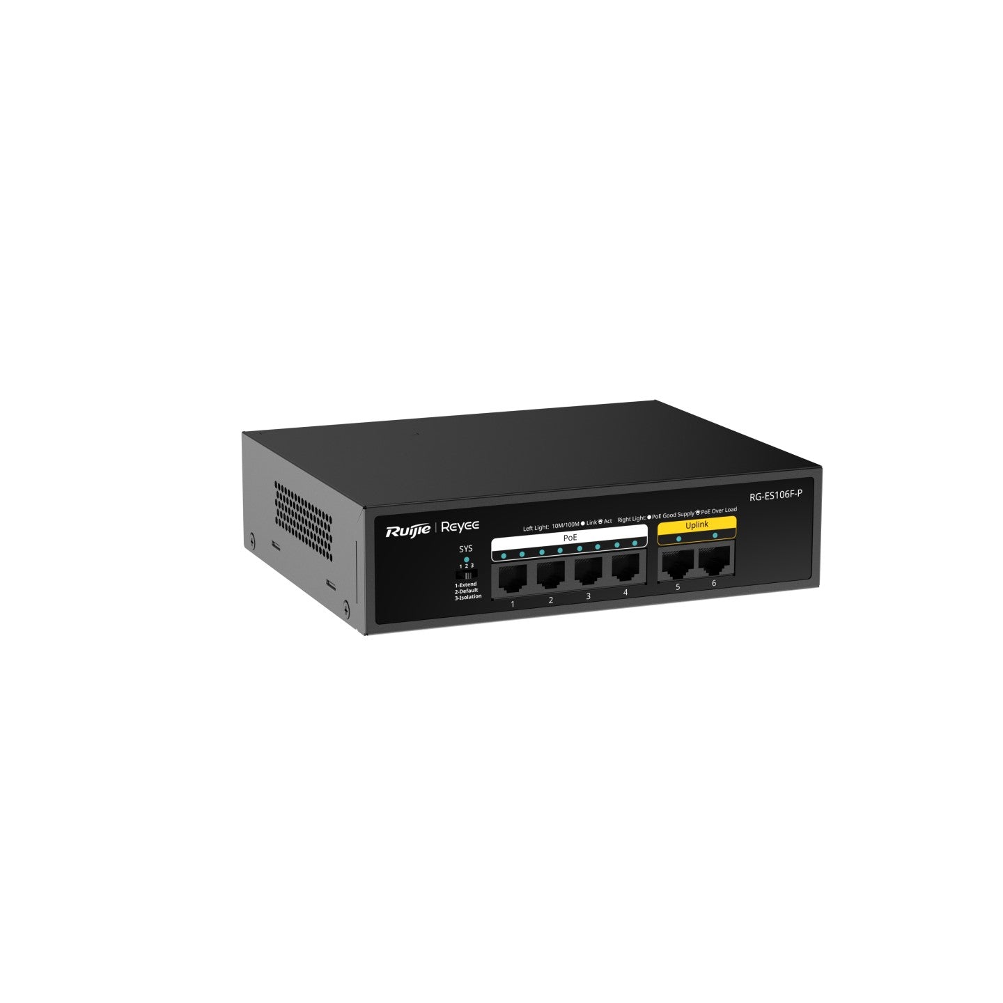 Ruijie 6-Port 10/100 Mbps Unmanaged PoE Switch RG-ES106F-P Ruijie 6-Port 10/100 Mbps Unmanaged PoE Switch RG-ES106F-P