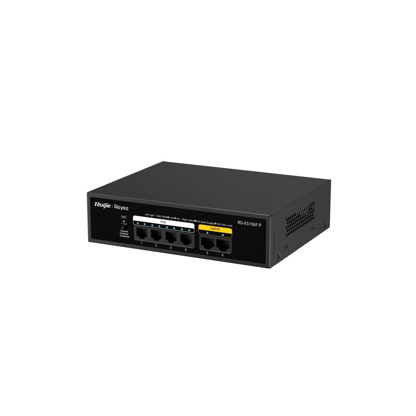 Ruijie 6-Port 10/100 Mbps Unmanaged PoE Switch RG-ES106F-P Ruijie 6-Port 10/100 Mbps Unmanaged PoE Switch RG-ES106F-P