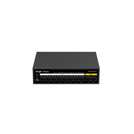 Ruijie 10-Port 10/100 Mbps Unmanaged PoE Switch RG-ES110F-P