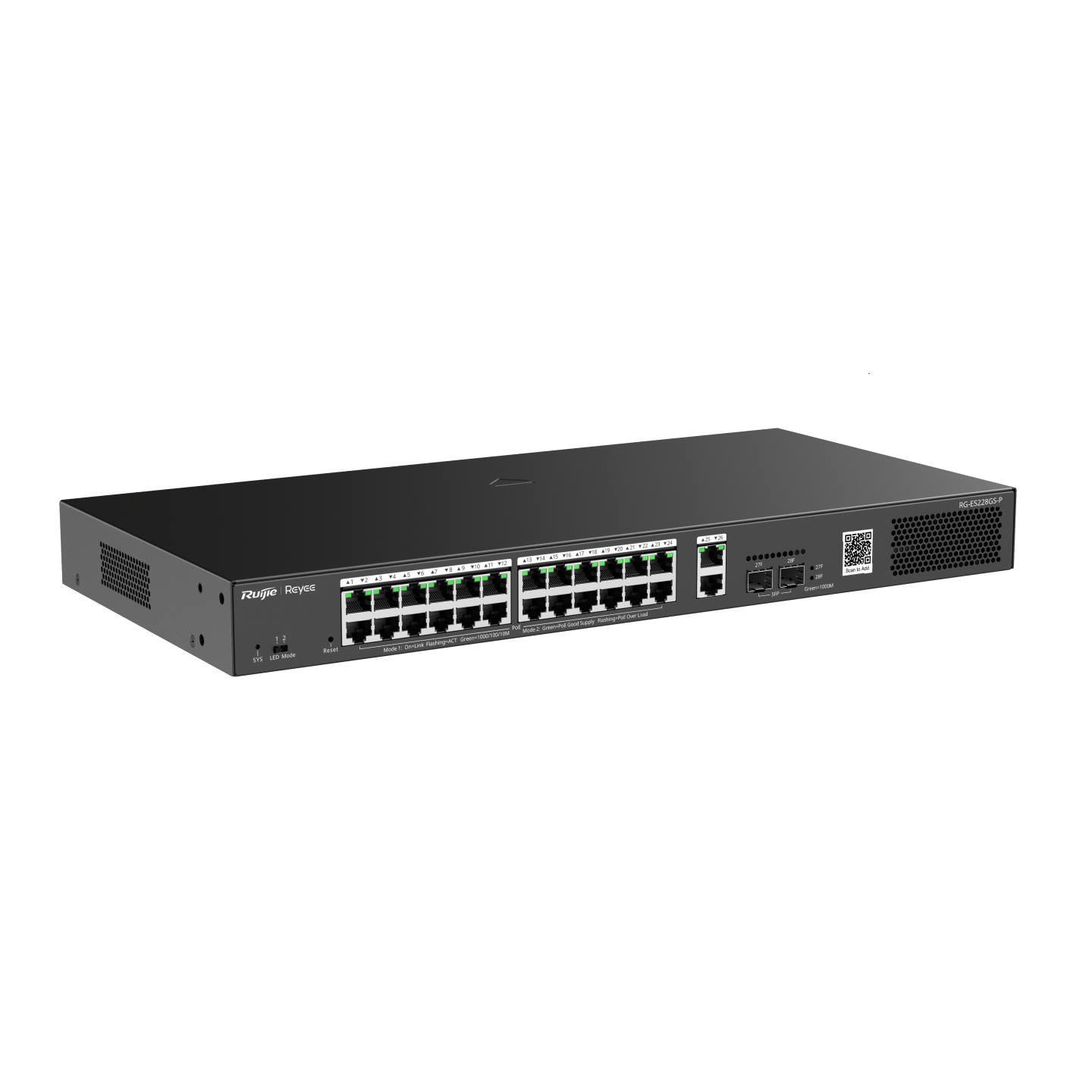 Ruijie 28-Port Gigabit Smart Cloud Managed PoE Switch RG-ES228GS-P Ruijie 28-Port Gigabit Smart Cloud Managed PoE Switch RG-ES228GS-P