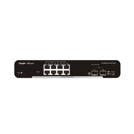 Ruijie Reyee 10-Port Gigabit Layer 2 Cloud Managed Non-PoE Switch RG-NBS3100-8GT2SFP