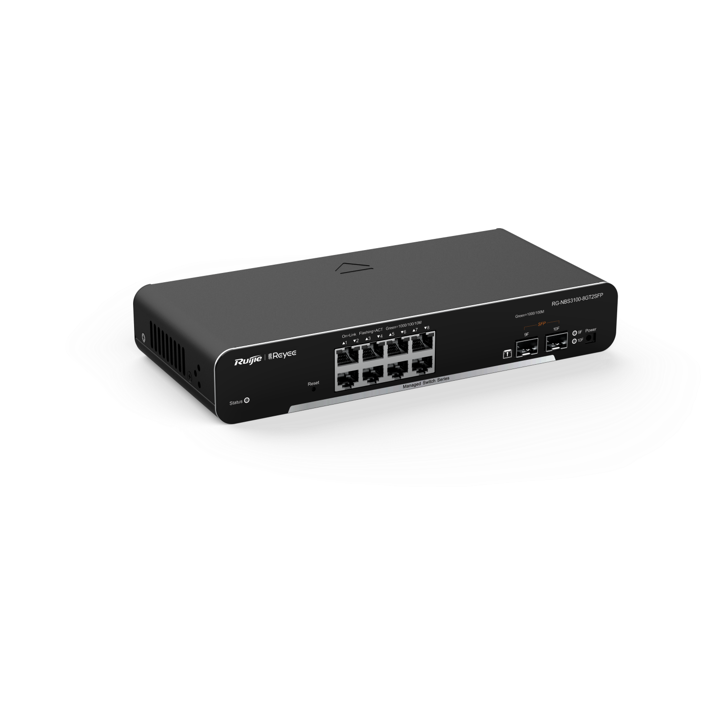Ruijie Reyee 10-Port Gigabit Layer 2 Cloud Managed Non-PoE Switch RG-NBS3100-8GT2SFP Ruijie Reyee 10-Port Gigabit Layer 2 Cloud Managed Non-PoE Switch RG-NBS3100-8GT2SFP