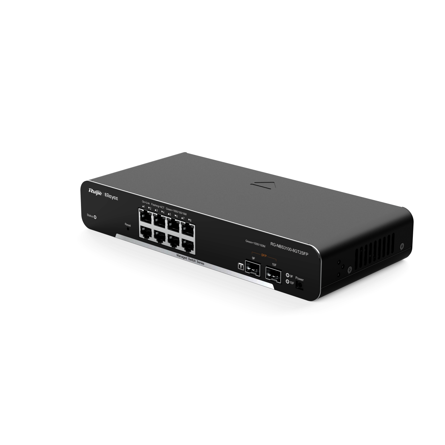 Ruijie Reyee 10-Port Gigabit Layer 2 Cloud Managed Non-PoE Switch RG-NBS3100-8GT2SFP Ruijie Reyee 10-Port Gigabit Layer 2 Cloud Managed Non-PoE Switch RG-NBS3100-8GT2SFP