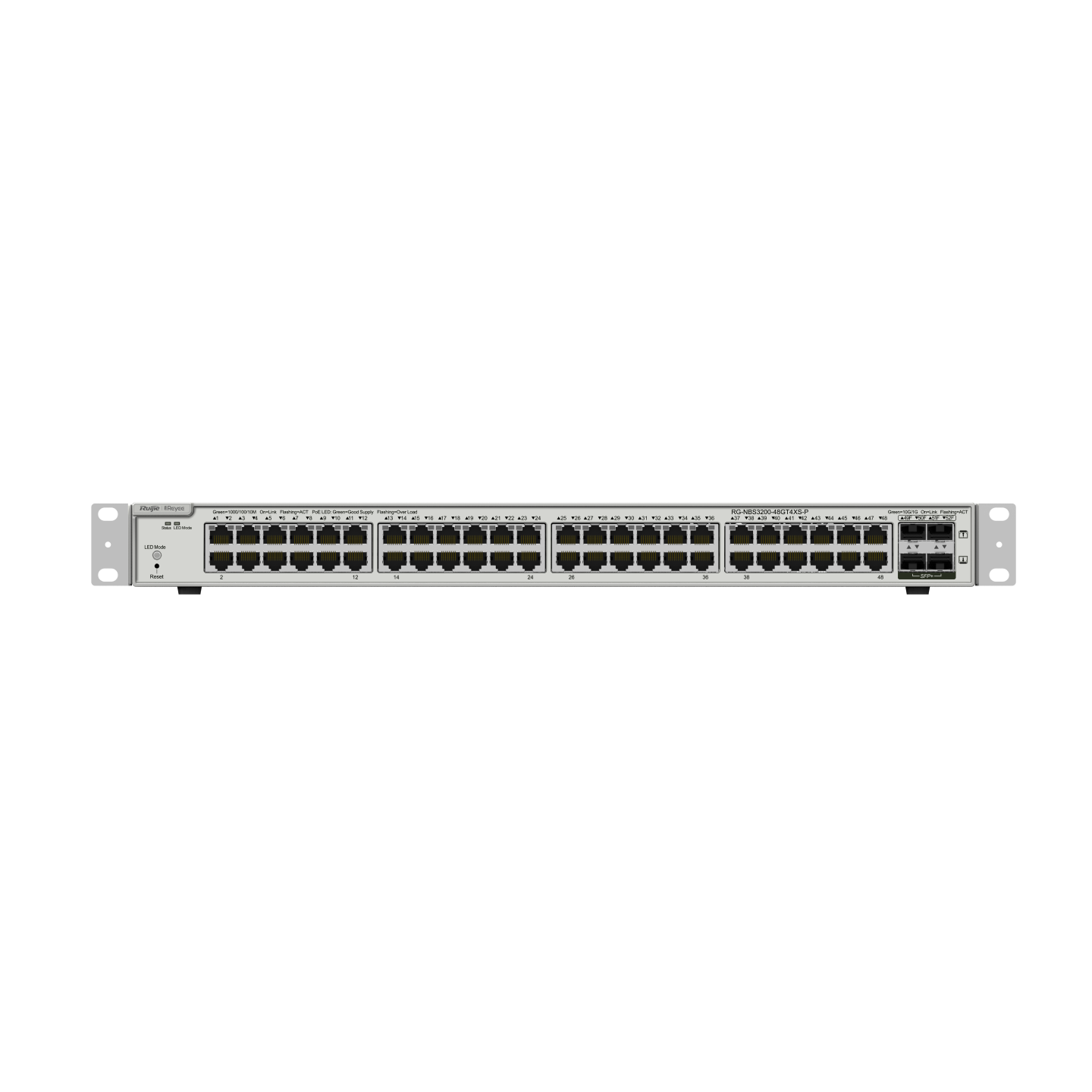 Ruijie Reyee 48-Port Gigabit Layer 2+ Cloud Managed PoE Switch, 4 * 10G Uplink RG-NBS3200-48GT4XS-P Ruijie Reyee 48-Port Gigabit Layer 2+ Cloud Managed PoE Switch, 4 * 10G Uplink RG-NBS3200-48GT4XS-P