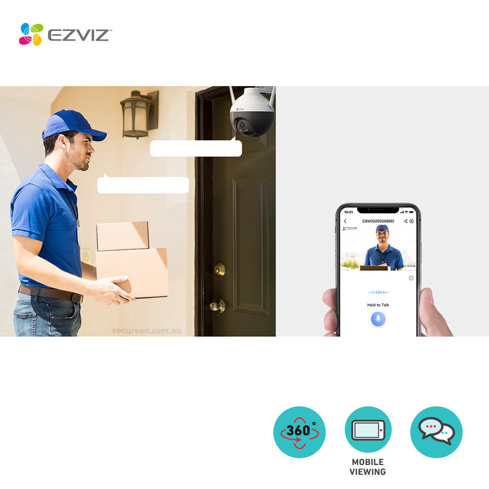 EZVIZ 2K+ Pan & Tilt 4MP Wi-Fi Camera C8W EZVIZ 2K+ Pan & Tilt 4MP Wi-Fi Camera C8W