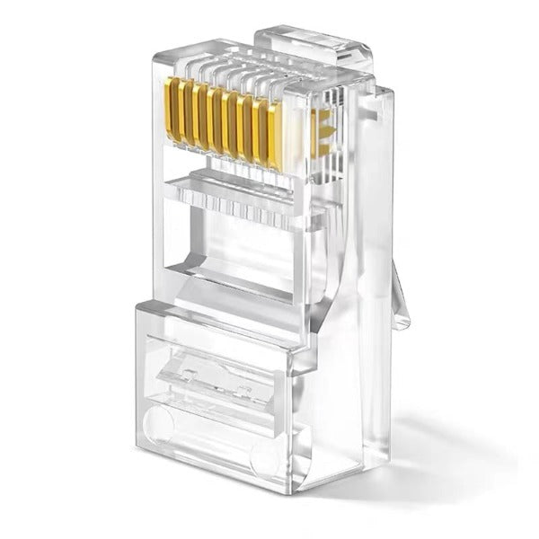 RJ45 CAT6 Easy Pass Through Crimp Connectors 100pcs RJ45 CAT6 Easy Pass Through Crimp Connectors 100pcs