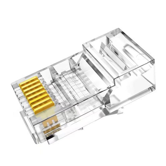 RJ45 CAT6 Easy Pass Through Crimp Connectors 100pcs