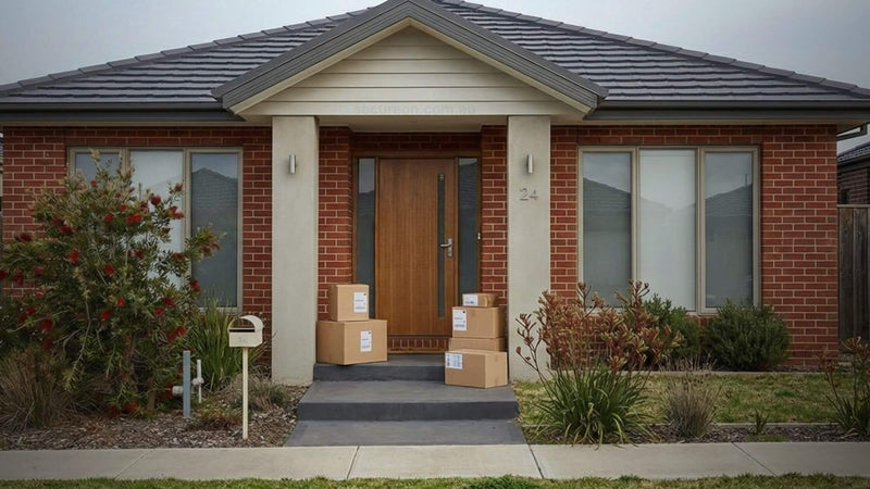 House with packages outside the front door for Secure On Australia