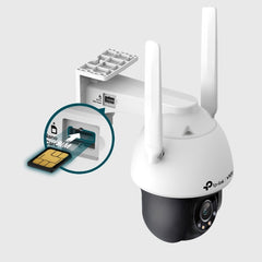 TP-Link VIGI 4MP Outdoor Full-Colour 4G Pan Tilt Network Camera 4mm VIGI-C540-4G