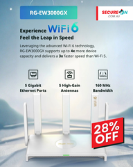 Ruijie Reyee AX3000 Wi-Fi 6 Dual-Band Gigabit Home Router Dual-WAN 160MHz RG-EW3000GX