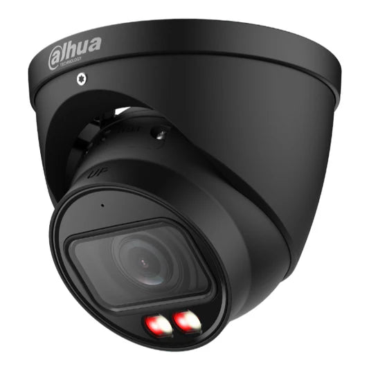 Dahua 6MP WizSense Smart Dual Light Eyeball Turret Camera - Varifocal 2.7-13.5mm, Black - HDW3667T-ZS-IL-ANZ-BLK