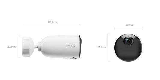 EZVIZ 3MP 2K Outdoor Wi-Fi Battery Camera CB3 - 2 Pack