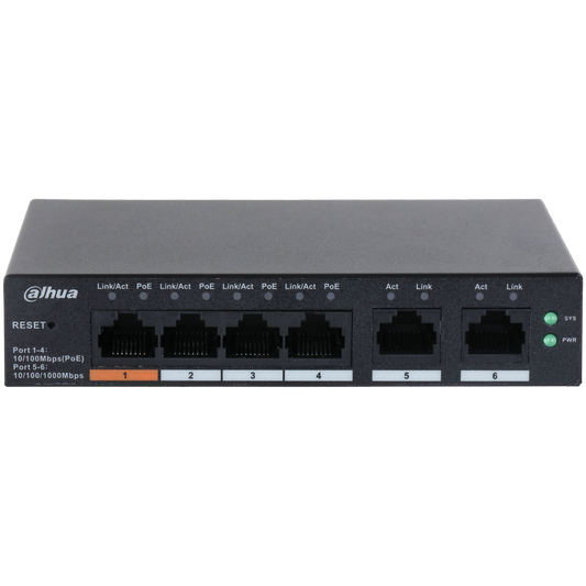 Dahua 4 POE 6-Port Cloud Managed Switch DH-CS4006-4ET-60