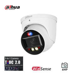 Dahua 6MP TiOC 2.0 Turret Camera Motorised WizSense Full-Colour Active Deterence DH-IPC-HDW3649H-ZAS-PV-ANZ