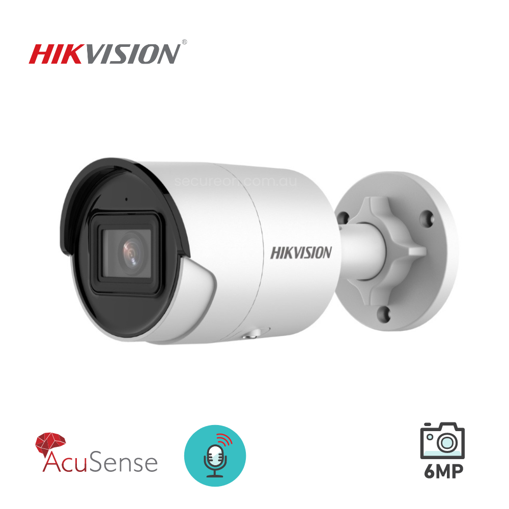 Hikvision 6MP AcuSense With Microphone Outdoor Mini Bullet Camera DS-2CD2066G2-IU