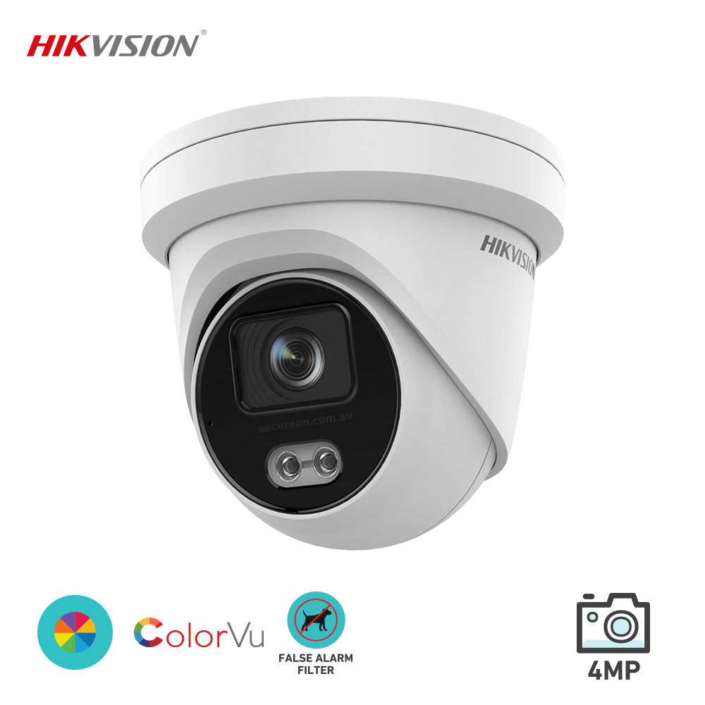 Hikvision DS-2CD2347G2-L 4MP Gen2 Outdoor ColorVu AcuSense Turret Camera