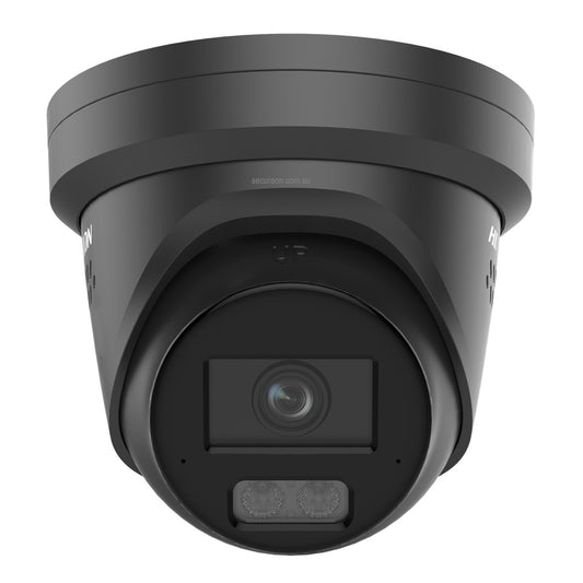 Hikvision 8MP ColorVu 3.0 Smart Hybrid Light Turret Camera Strobe Audio 4mm Black - DS-2CD2387G3-LIS2UY/SRB-BLK