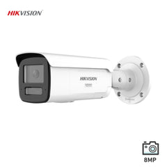 Hikvision 8MP ColorVu 3.0 Bullet Security Camera - 4mm Lens, Smart Hybrid Light, Live Guard Strobe & Siren - DS-2CD2T87G3-LIS2UY-SL