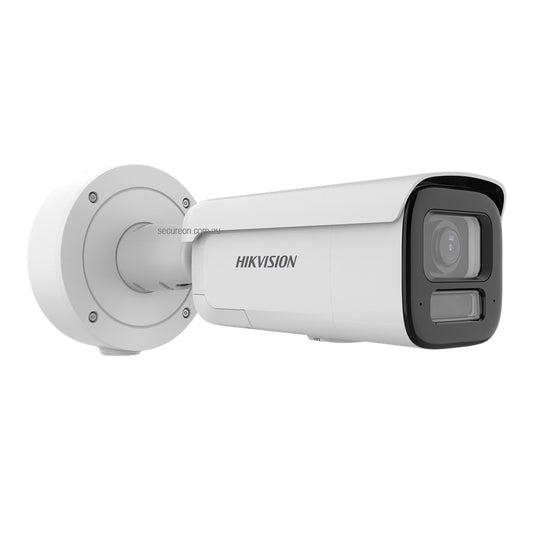 Hikvision 8MP ColorVu 3.0 Motorised Varifocal Bullet Camera - 2.7-13.5mm Zoom, Smart Hybrid Light, Live Guard Strobe & Siren - DS-2CD3687G3-LIZSUY-SL