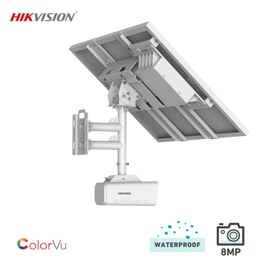 Hikvision DS-2XS6A87G1-L/C32S80 4K ColorVu AcuSense Fixed Bullet Solar-Powered Monitoring System 4G Network Camera Kit