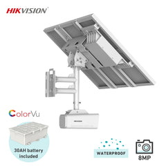 Hikvision DS-2XS6A87G1-L/C32S80 4K ColorVu AcuSense Fixed Bullet Solar-Powered Monitoring System 4G Network Camera Kit