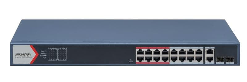 Hikvision 18-Port 16 POE Smart POE Switch 230 W DS-3E1318P-EI