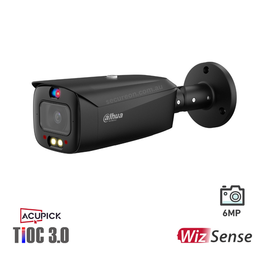 Dahua 6MP TiOC 3.0 AcuPick Fixed 2.8mm Bullet Security Camera Black DH-IPC-HFW3649T1-AS-PV-ANZ-S2-BLK