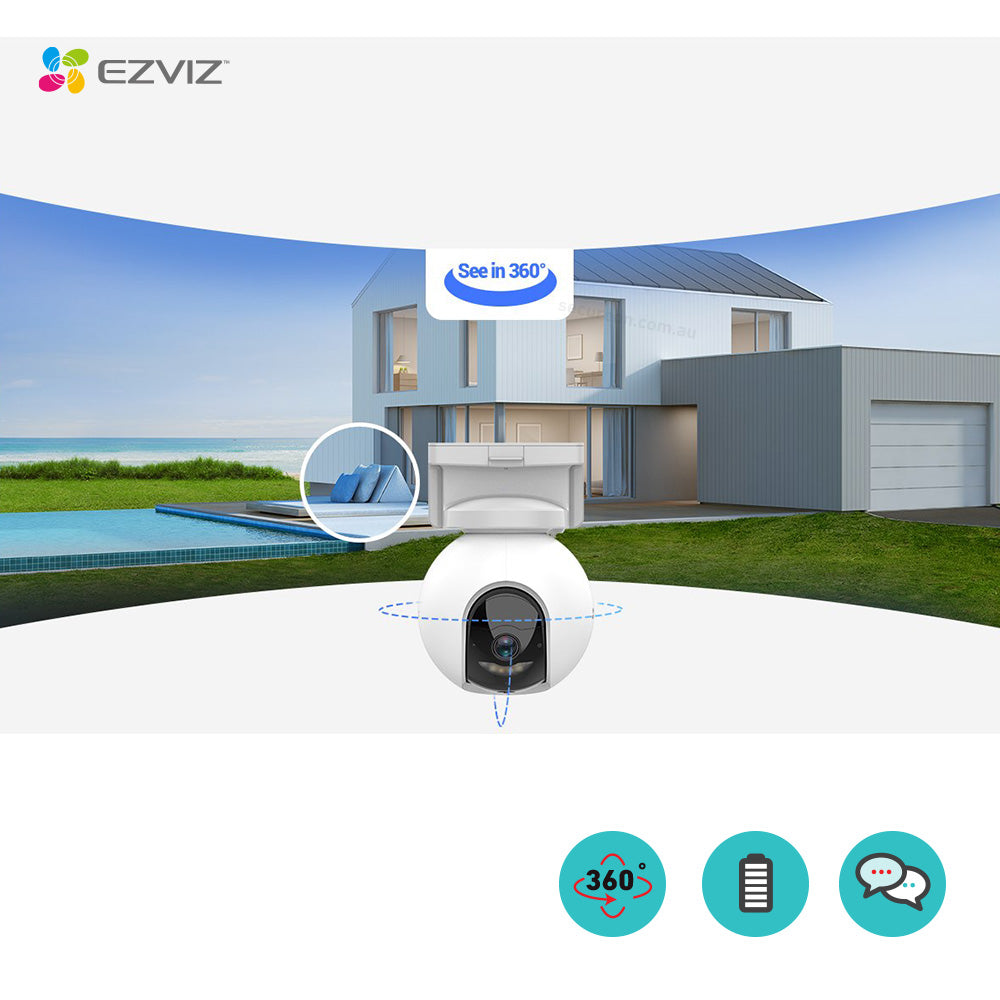 EZVIZ HB8 Battery-Powered Pan & Tilt Wi-Fi Camera