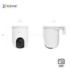 EZVIZ 3MP 4K 6mm Pan & Tilt Wi-Fi Camera H8c Pro