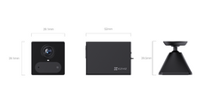 EZVIZ 4G 2K Smart Home Battery Camera Black CB2