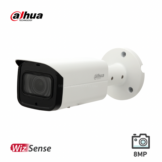 Dahua 8MP IR Vari-focal Bullet WizSense Network Camera DH-IPC-HFW3866TP-ZAS-AUS