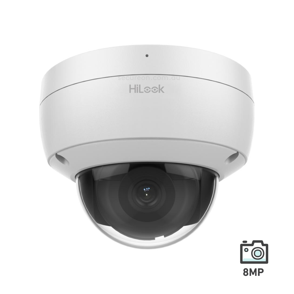 HiLook 8MP 2.8mm AI Vandal Fixed Dome Network Camera IPC-D281H-MU