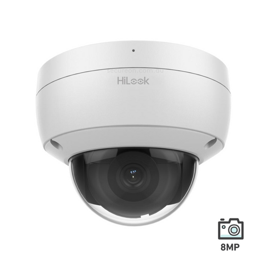 HiLook 8MP 2.8mm AI Vandal Fixed Dome Network Camera IPC-D281H-MU