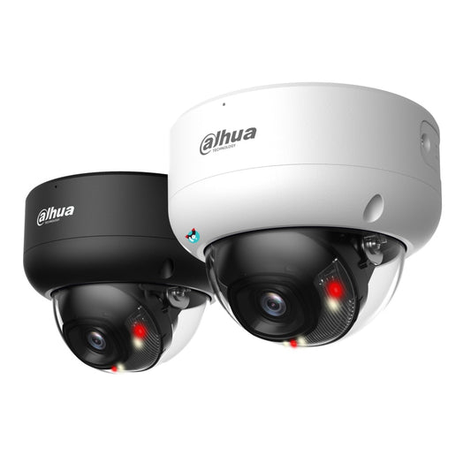 Dahua 8MP WizSense Smart Dual Light Vandal Dome Camera - Fixed 2.8mm, Black - HDBW3867E-AS-IL-ANZ-BLK