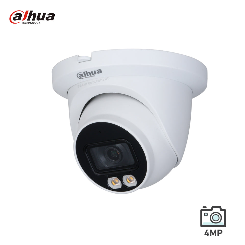 Dahua IPC-HDW3449TM-AS-LED 4MP Full-Color Warm LED Fixed-focal Eyeball WizSense Network Camera