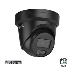 HiLook 8MP 4K 2.8mm Hi-Color Fixed Turret Network Camera IPC-T581H-MU Black