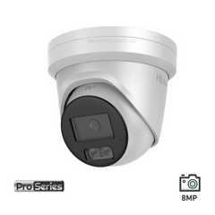 HiLook 8MP 4K 2.8mm Hi-Color Fixed Turret Network Camera IPC-T581H-MU