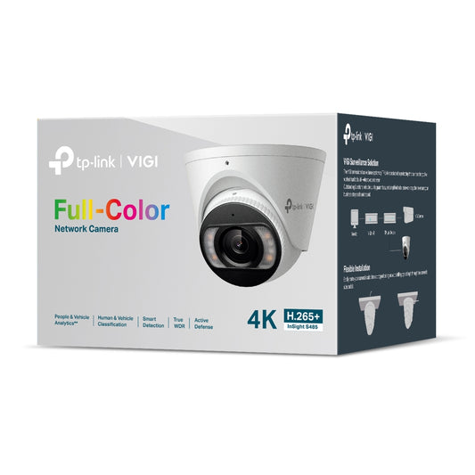 TP-Link VIGI INSIGHT 8MP 4K S485 Turret Full-Colour Fixed Lens Camera 4mm
