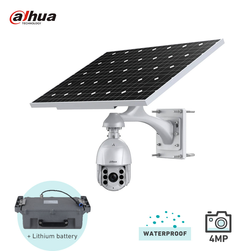 Dahua 4G Network PTZ 125W Integrated Solar Monitoring System With Lithium Battery Kit