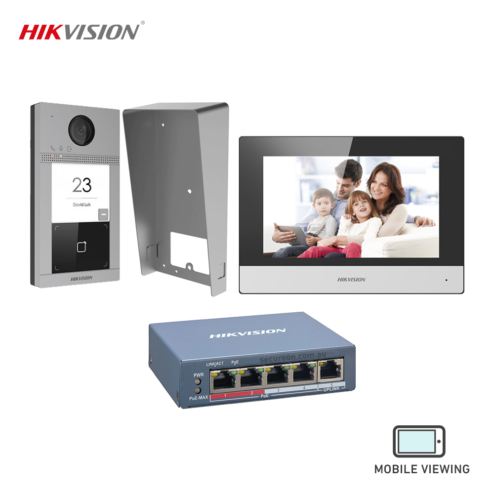 Hikvision Gen2 IP Villa 1 Button Intercom Kit