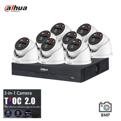 Dahua TiOC Advanced 2.0 Kit 8 Cam 8MP WizSense Security System Kit