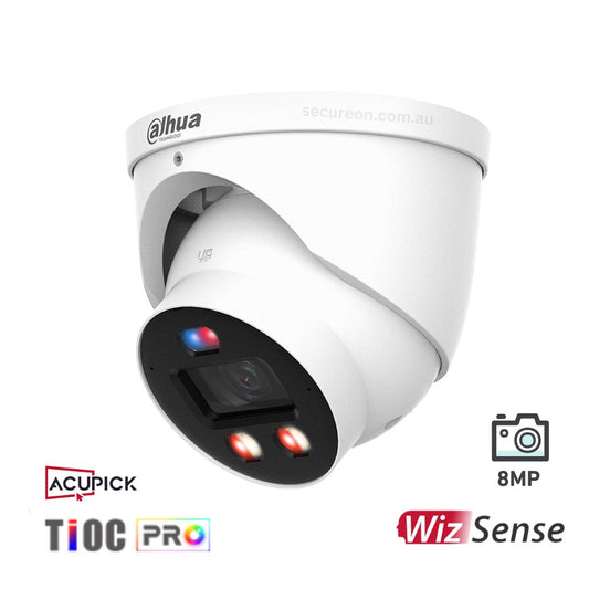 Dahua 8MP Smart Dual Light Active Deterrence Fixed-focal Eyeball WizSense Network Camera IPC-HDW3849H-AS-PV-PRO-ANZ