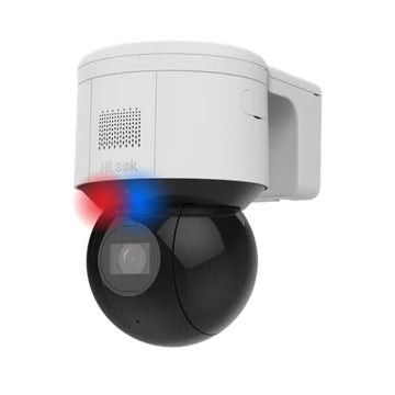 HiLook 4MP 4x PTZ Camera with Auto Tracking Two Way Audio Red & Blue PTZ-N3404LIU/SL